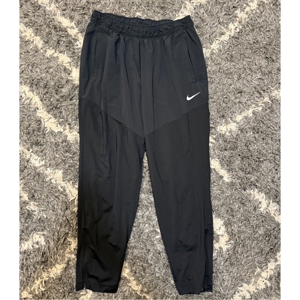 Black Nike Jogger Pants with White Logo